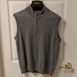 Brooks Brothers merino wool 1/4 zip vest